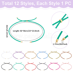 12 шт. 12-х цветные нейлоновые шнуры для изготовления ожерелий AJEW-UN0002-40