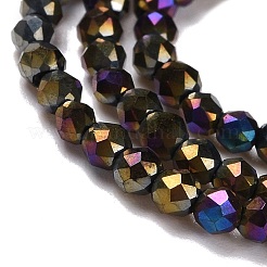 Chapelets de perles en verre électroplaqué&nbsp;LS-GLAA-H021-01A-AB02