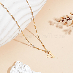 Collares colgantes con letras de acero inoxidable 304&nbsp;NJEW-LP0001-53V-G