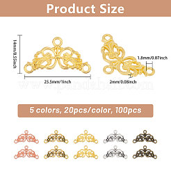 100 шт. 5-цветные тибетские литые люстры из сплава FIND-CA0009-80