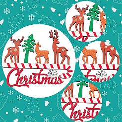 Panneau de porte en bois décoratif de noël de style 8pcs 8&nbsp;FIND-SZ0005-74