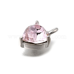 Сердце из латуни со стеклянными подвесками KK-G525-07P