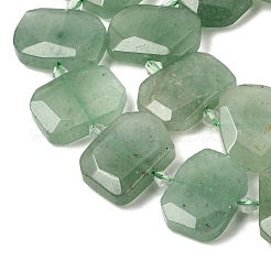 Естественный зеленый авантюрин бисер нитей&nbsp;G-P434-25