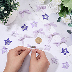 12 шт. заколки-звездочки для волос с железными кнопками&nbsp;OHAR-CP0001-25