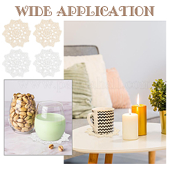 30 шт. 2-цветный цветок ручной работы крючком хлопковое кружево украшения аксессуары&nbsp;AJEW-FG0003-74