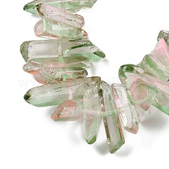 Нити натуральных окрашенных кварцевых бусин&nbsp;G-G791-14R