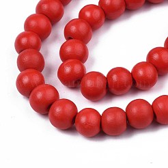 Расписные бусины из натурального дерева WOOD-S053-54H