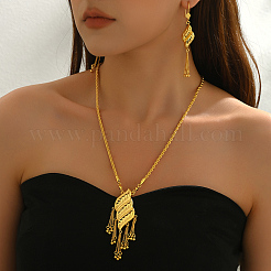 Комплекты из серег и ожерелий с ромбами и кисточками для женщин ZK8353