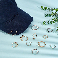 12 шт. 6-х видов застежек-зажимов из сплава в форме буквы С для шляпы&nbsp;FIND-PH0028-76