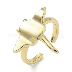 Латунь манжеты кольца RJEW-H256-23G