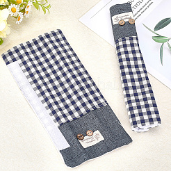 Накладки на ручки холодильника из поликоттона с узором «тартан»&nbsp;AJEW-WH20042-71D