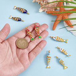 8 шт. 8 стиля латунных подвесок со стразами&nbsp;KK-GA0002-45