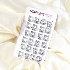 Серьги-кольца из нержавеющей стали 304&nbsp;EJEW-L302-03C-P