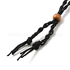 Плетеный шнур из восковой веревки макраме мешочек изготовление ожерелья NJEW-J007-08