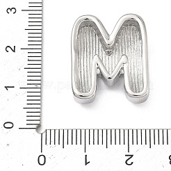 Латунные бусины с инициалами&nbsp;KK-B167-27P-01M