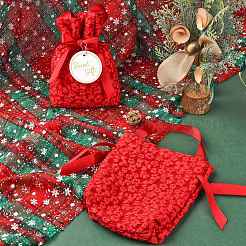 Тканевые высокие жаккардовые цветочные сахарные подарочные сумки на шнурке с ручкой ST-CJ0004-01C