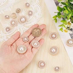 3 стильные пуговицы из сплава со стразами на ножке FIND-GF0004-71LG