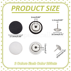 2 цветные кнопки из сплава&nbsp;BUTT-WR0001-32