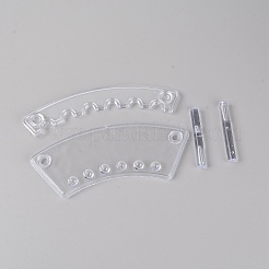 プラスチック製のペンホルダー  66x179x78つのポジション  透明  [1]mm&nbsp;LS-AJEW-WH0182-88