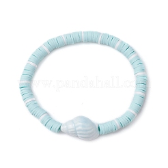3 Stück 3 Stile flache runde handgemachte Polymer Clay Heishi Perlen Perlen Stretch Armbänder&nbsp;BJEW-JB11711