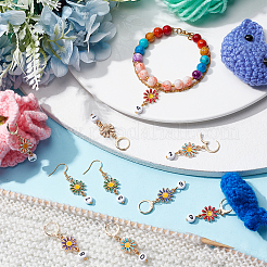 Подвесные маркеры петель с замком из сплава эмали HJEW-AB00143