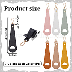 7 шт. 7-х цветный зажим для шляпы из искусственной кожи AJEW-AR0004-86