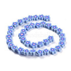 Нити из полимерной глины с цветочными бусинами ручной работы&nbsp;CLAY-M003-07