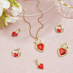 6 шт. 3 стиля латунных эмалевых подвесок&nbsp;KK-BBC0019-86