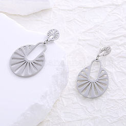 Овальные серьги-гвоздики из нержавеющей стали ZW6433