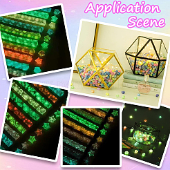 630 шт. 3-х цветная светящаяся бумага для оригами в виде счастливой звезды&nbsp;DIY-SC0027-37