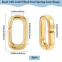 2 шт. латунные пружинные кольца-затворы FIND-BBC0004-41B