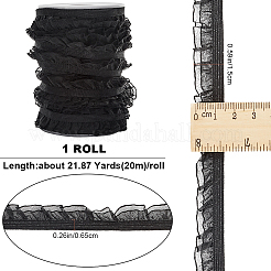 1 рулон двухслойной нейлоновой эластичной кружевной отделки со складками OCOR-GF0003-73B