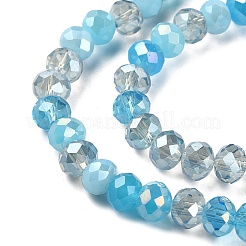 Chapelets de perles en verre électroplaqué&nbsp;EGLA-YW0002-D05