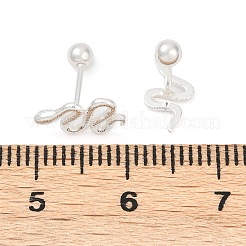 S999 изящные серебряные серьги-гвоздики для женщин EJEW-Q031-01S