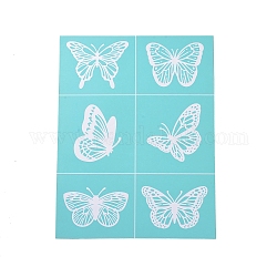 OLYCRAFT Self-Adhesive Silk Screen Printing Stencil Reusable 6 Butterfly Patterns Stencils for Painting on Wood Fabric T-Shirt Bags Wall and Home Decorations - 11x8 Inch
