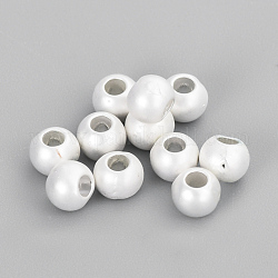 Perline di distanzaitore in lega, stile matte, rondelle, cadmio & nichel &piombo libero, placcati argento 925 euro, 4x3mm, Foro: 1.6 mm