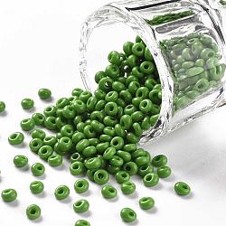Perles magatama courtes toho, Perles de rocaille japonais, (47) vert menthe opaque, 3.5x3x2.5mm, Trou: 0.8mm, environ 450 g /sachet 