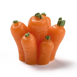 Cabochons di opaco resina, carote, arancione, 24.5x27x21mm