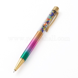 Kugelschreiber, mit opaken Glasperlen im Inneren, Farbig, 14.2x1.35x1 cm