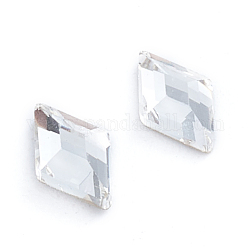 Cabujones de cristal de rhinestone, espalda y espalda planas, facetados, rombo, cristal, 8x4.8x2mm