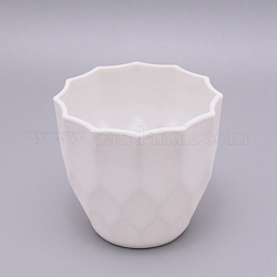 Pot de fleurs mat en plastique, blanc, 93x84mm