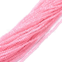 Katzenauge Perlen Stränge, Runde, facettiert, rosa, 2 mm, Bohrung: 0.2 mm, 14.17 Zoll (36 cm), 174~184 Stk. / Strang