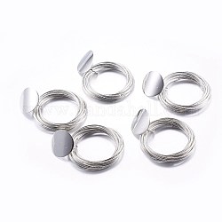 Ciondoli di ferro, anello e piatto rotondo, platino, 27mm, Foro: 6 mm