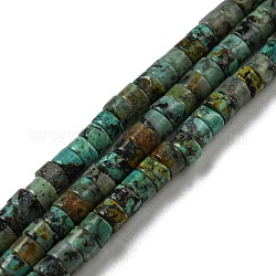 Fili di perle naturali di turchese africano (diaspro), Rotondo piatto / disco, perline Heishi, 4x2~2.5mm, Foro: 0.7 mm, circa 173pcs/filo, 15.08~15.35 pollice (38.3~39 cm)