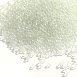 Leuchtende diy nail art dekoration mini glasperlen, Kaviar winzigen Nagel-Perlen, Leuchten im Dunkeln, Runde, weiß, 2 mm