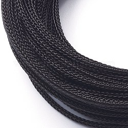 編組鋼線ロープコード  ブラック  2x2mm  10 m /ロール