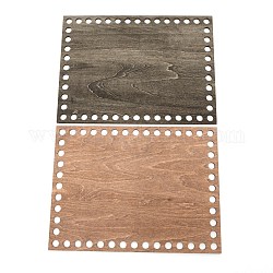 Rechteckiger Korbboden aus Holz, Häkelkorbboden, für Strickzubehör und Heimwerkerhandwerk, Mischfarbe, 200x150x3 mm