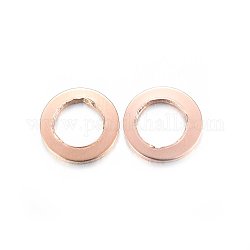 Ионное покрытие (ip) 304 соединительное кольцо из нержавеющей стали, розовое золото , 11x1 мм, внутренний диаметр: 7 мм, 100 шт / пакет