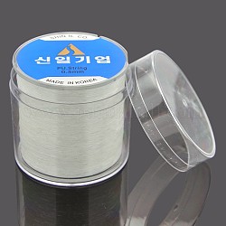 Filo di cristallo elastico coreano, stringa del braccialetto elastico, con scatola, per fare gioielli, chiaro, 0.5mm, circa 328.08 iarde (300 m)/rotolo