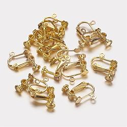 Risultati di orecchini a clip in ottone, con il ciclo, oro, 15x13x5mm